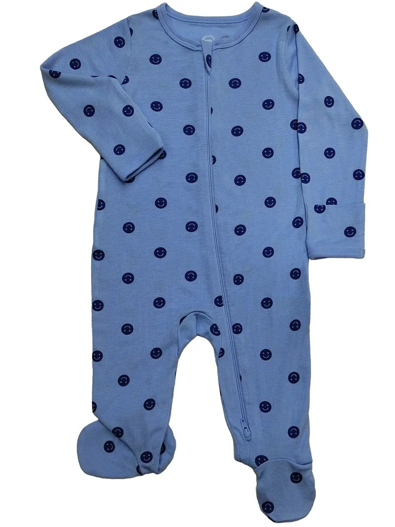 Wonder So Soft Modal by Wonder Nation Gender Neutral Two-Way Zipper Footed Sleep N Play Pajamas, ... | Walmart (US)