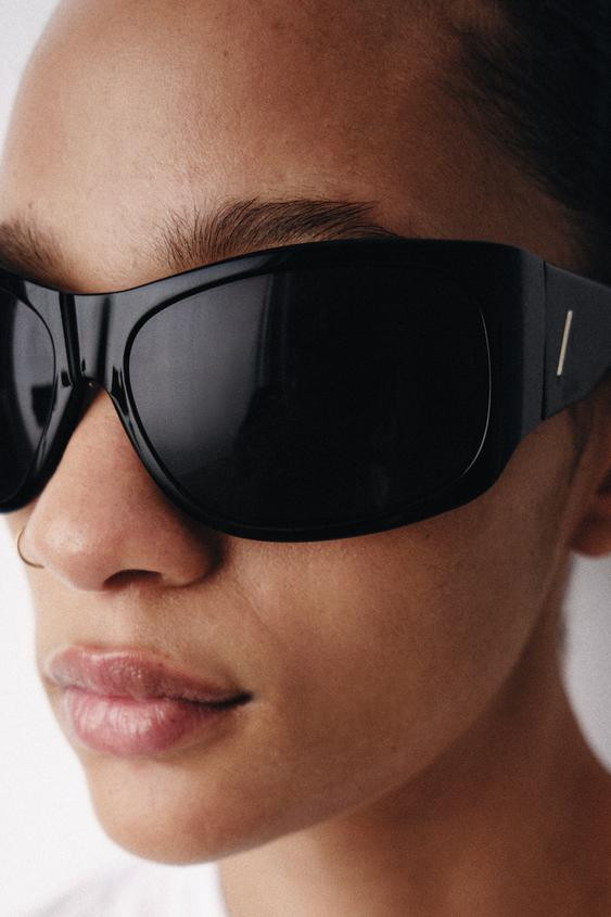 RECTANGULAR SUNGLASSES - Black - M | Zara UK