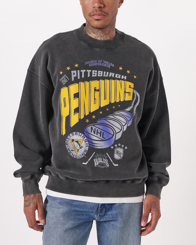 Pittsburgh Penguins Graphic Crew Sweatshirt | Abercrombie & Fitch (US)