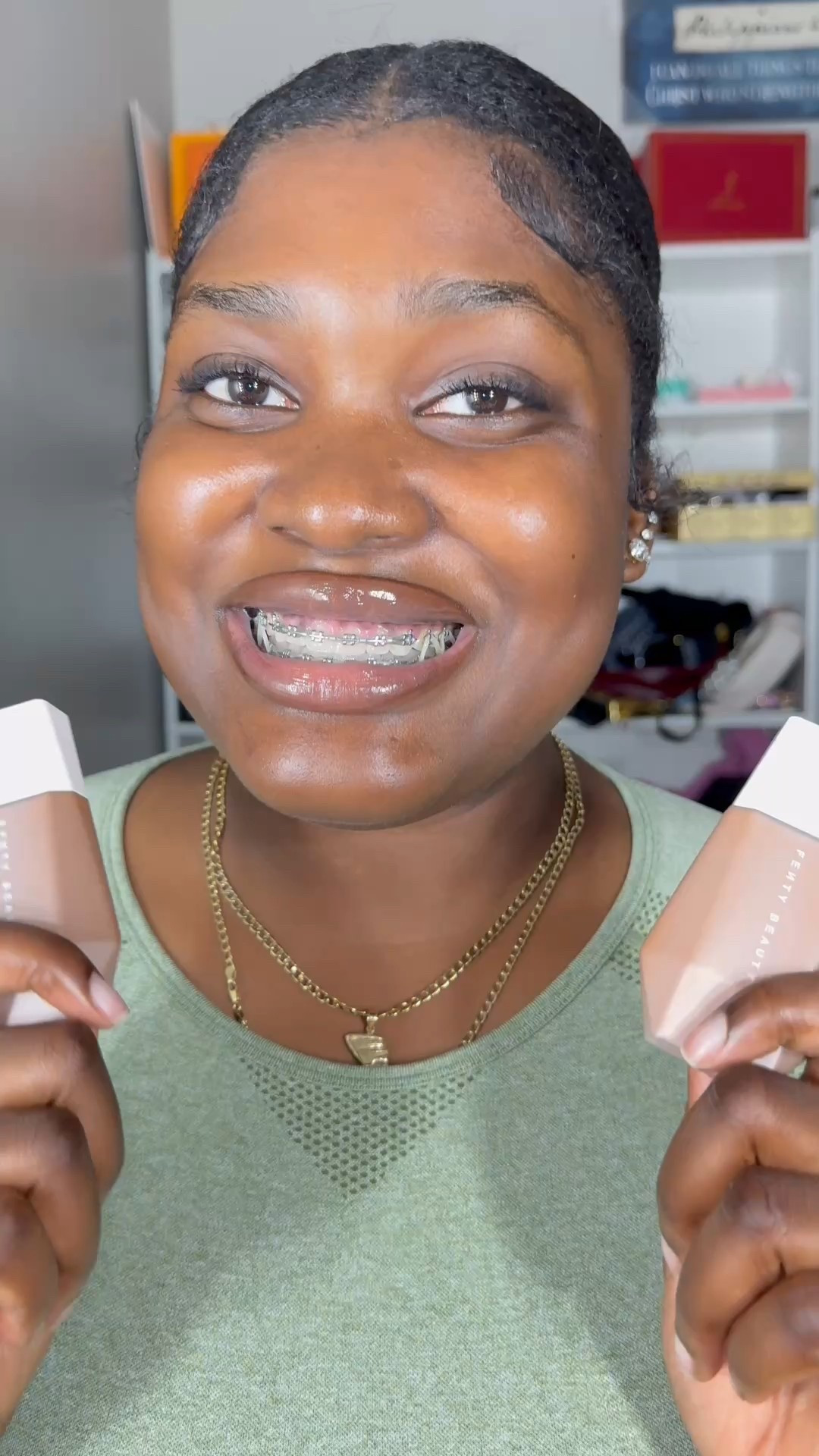 Obsessed with Fenty’s skin tint 😍
Shade 21 
#ltkmakeup #ltkbeauty #ltkmakeupfinds

#LTKBeauty