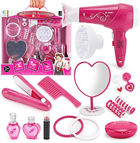 Amazon.com: Liberty Imports Fashion Studio Cute Girls Beauty Salon Play Set with Hairdryer, Curli... | Amazon (US)