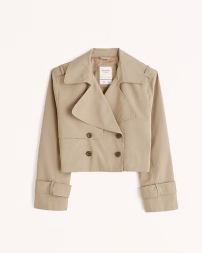 Cropped Trench Coat | Abercrombie & Fitch (US)