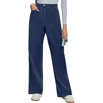 IUGA Wide Leg Jeans Woman Stretchy Sweatpant Jeans Women Pull On Baggy Jean High Waisted Trendy S... | Amazon (US)