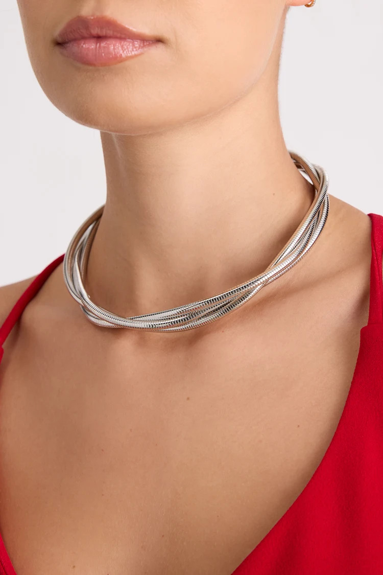 Mallari Silver Snake Chain Layered Necklace | Lulus