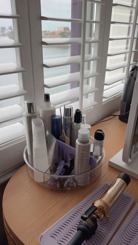 Are you looking for the perfect organization for your hair products? I have mine organized in a clear, lazy Susan on my vanity table. It makes it easy to grab what you need!

Hair product organizer 
Vanity organizer 
Clear lazy susan

#LTKCyberWeek #LTKbeauty #LTKfindsunder50
