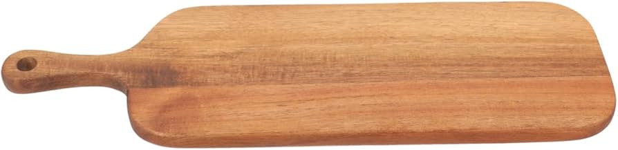 Luxshiny Wood Cutting Board with Handle - Long Serving Board for Veggies, Bread, Cheese, Appetize... | Amazon (US)
