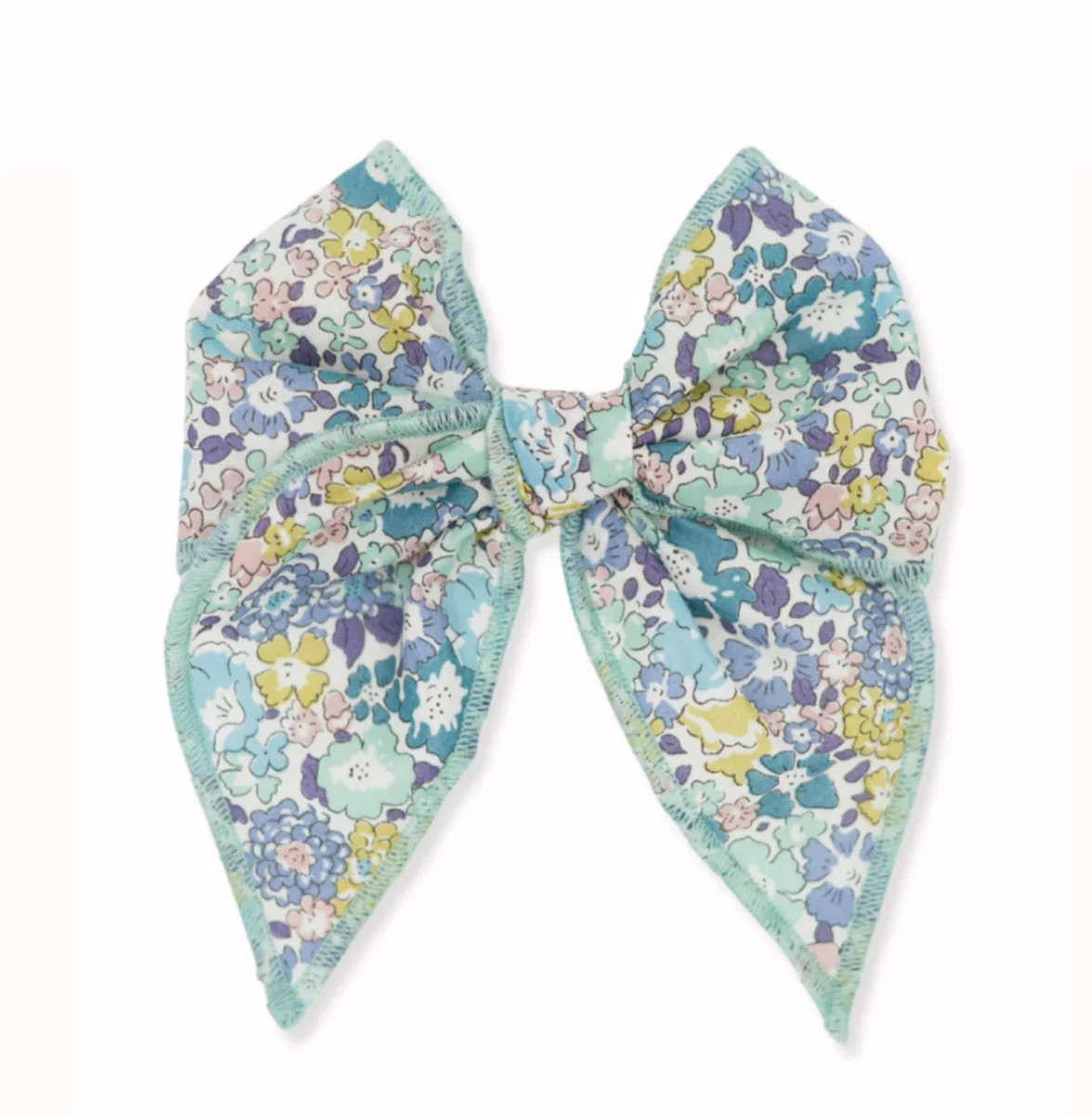 Livy Lou Mint Floral Liberty HARPER Fable Hair Bow | HoneyPie Kids Children's Clothing Boutique