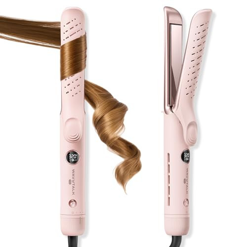Wavytalk Airflow Styler Curling Iron, Whirlwind Pro, Anti-Scald 1.25" Curling Wand, Upgrade 3 Air Modes with LED Display, 2-in-1 Hair Straightener and Curler with Cooling Air to Lock in Style | Amazon (US)