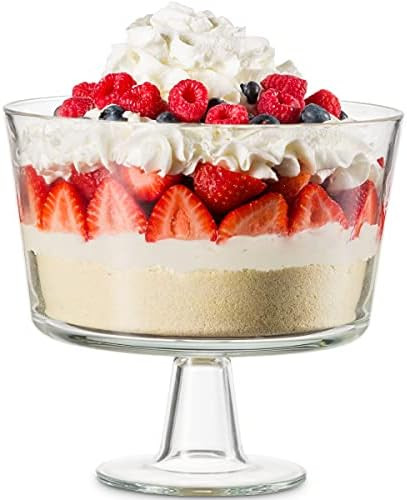 Godinger Trifle Bowl, Italian Made Crystal Glass Footed Trifle Bowls, Fruit Bowl, Dessert Display Ca | Amazon (US)