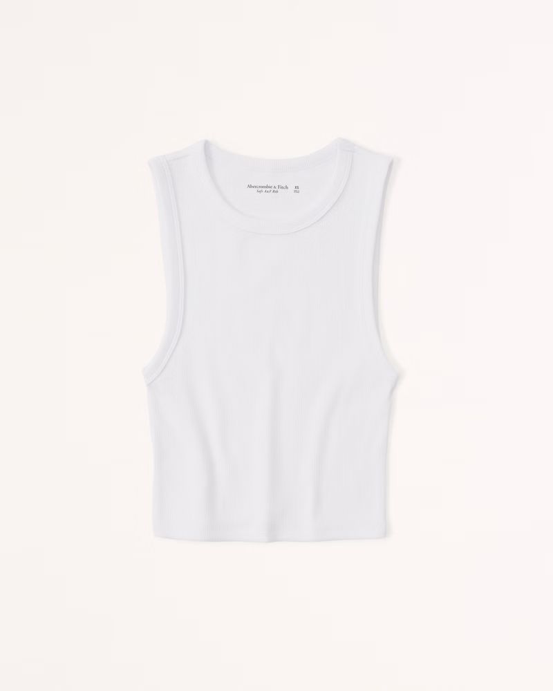 Women's Cropped Crew Essential Tank | Women's Tops | Abercrombie.com | Abercrombie & Fitch (US)