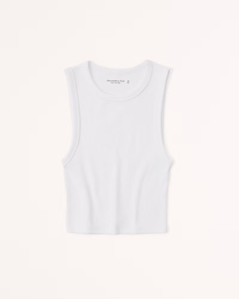 Women's Cropped Crew Essential Tank | Women's Tops | Abercrombie.com | Abercrombie & Fitch (US)