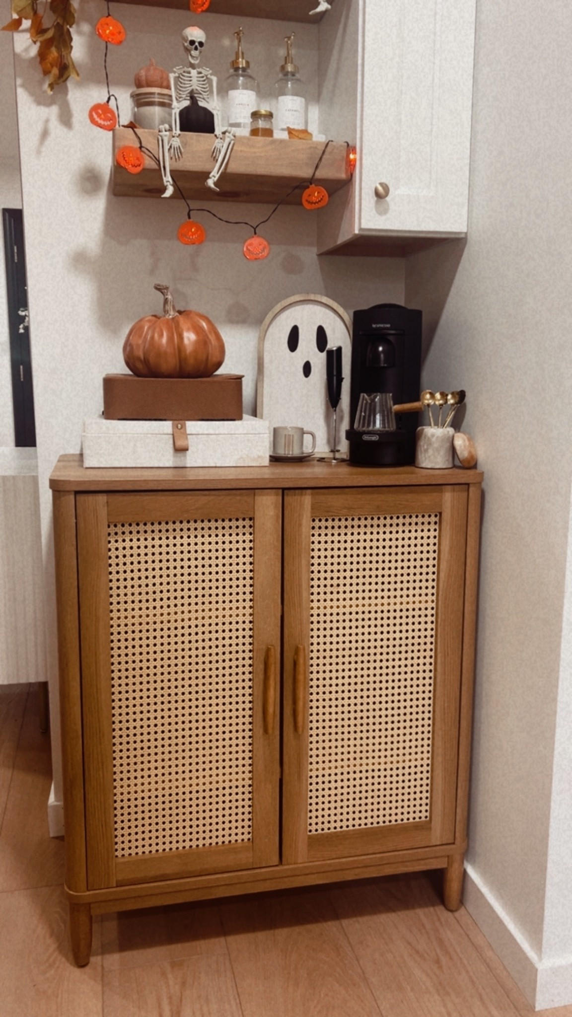 Walmart accent cabinet! Great quality and soft close doors! 

I’m using it as a coffee bar but it also comes with a wine rack!

#LTKSeasonal #LTKHome #LTKSaleAlert