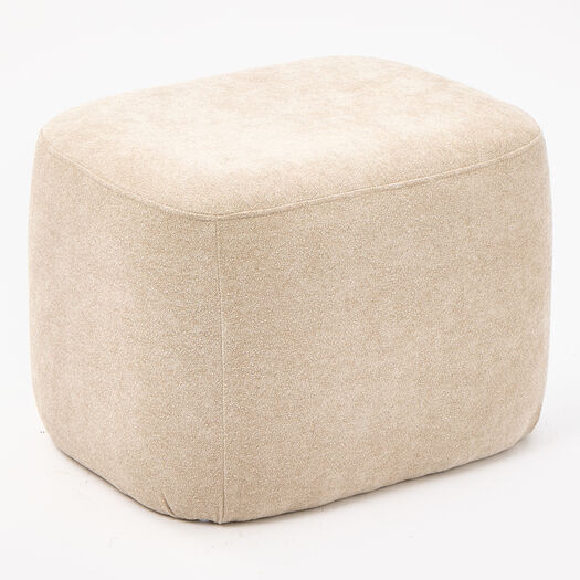 Beige Rectangular Floor Stool 58x46cm | TK Maxx