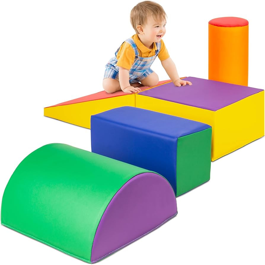 Best Choice Products 5-Piece Kids Climb & Crawl Soft Foam Block Activity Play Structures for Chil... | Amazon (US)