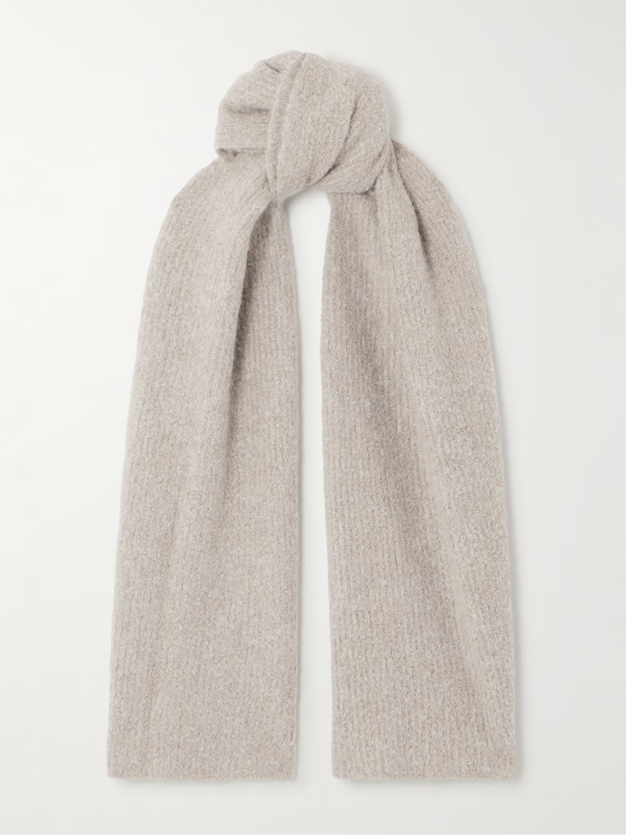 Luthgard cashmere, alpaca and silk-blend bouclé scarf | NET-A-PORTER (UK & EU)