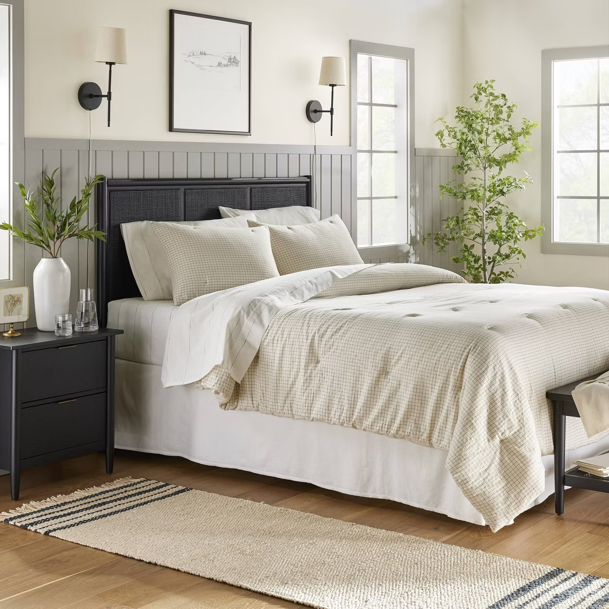 3pc Mini Grid Stitch Comforter Bedding Set - Hearth & Hand™ with Magnolia | Target