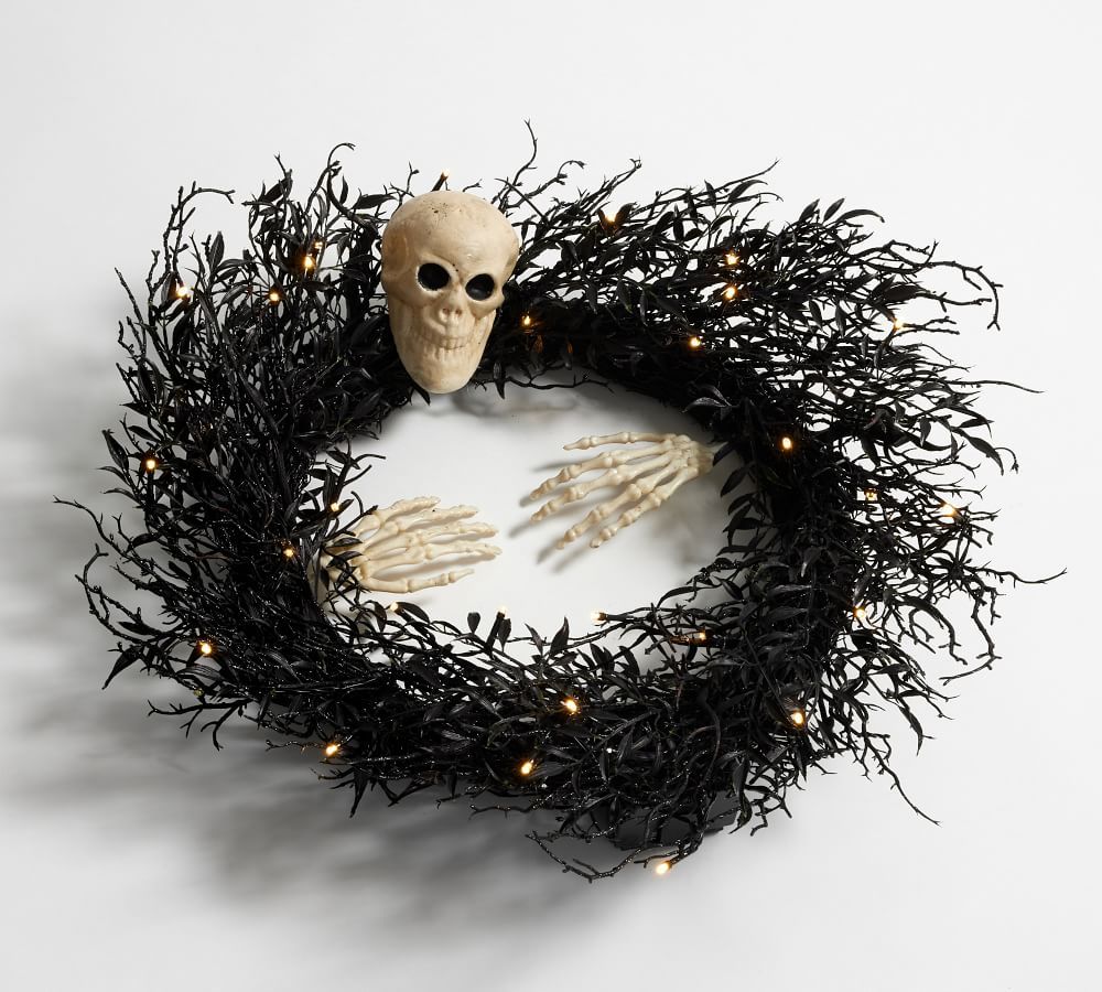 Skeleton Wreath, Black | Pottery Barn (US)
