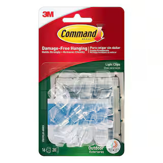 Command Clear Outdoor Light Clips (16 Clips, 20 Command Strips) 17017CLR-AW - The Home Depot | The Home Depot