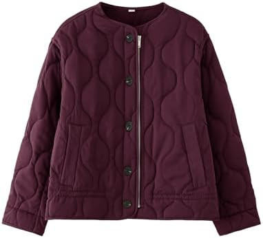 Flygo Women Lightweight Quilted Jackets Oversized Long Sleeve Zip Cropped Puffer Padded Coat Fall... | Amazon (US)