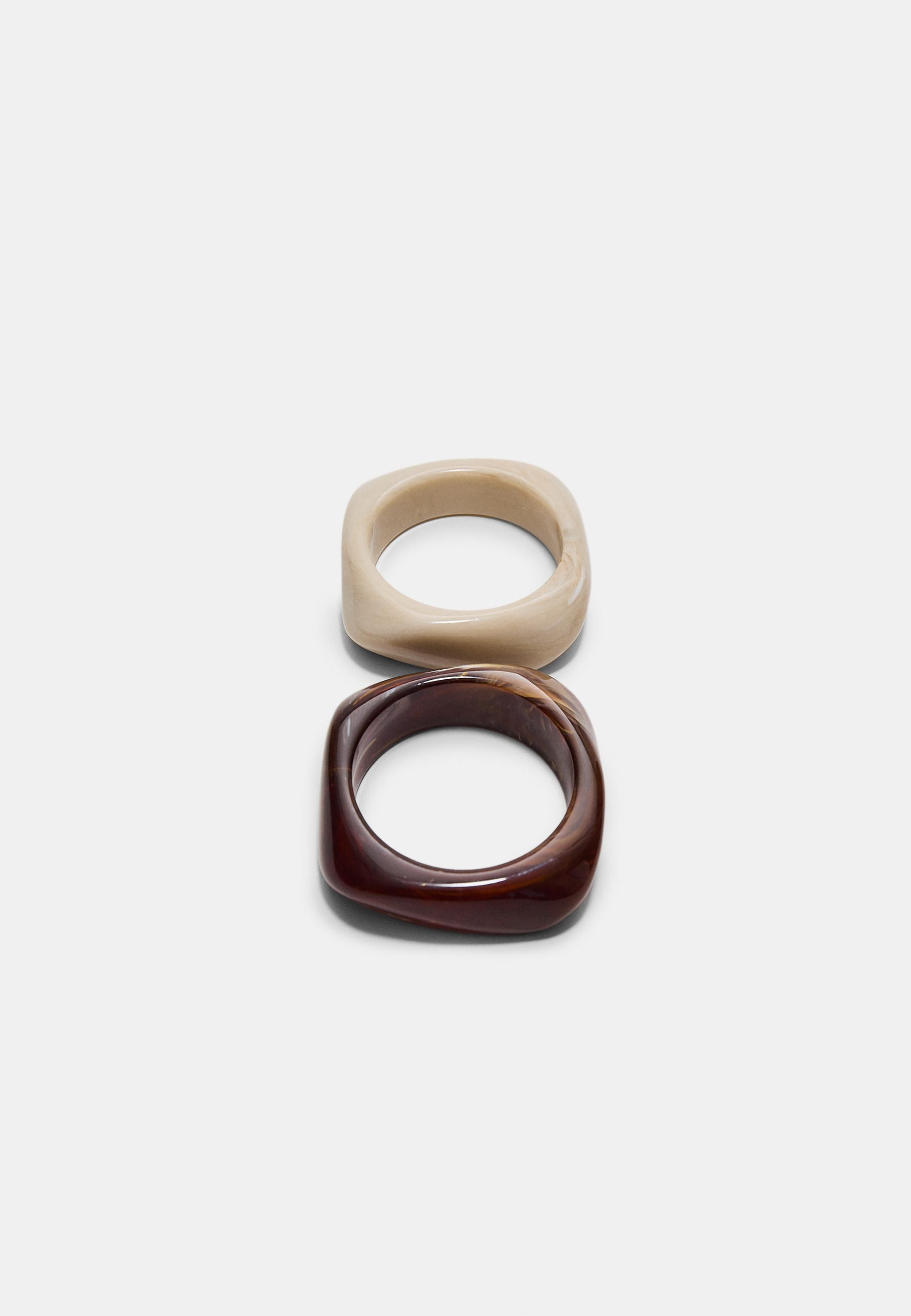 Lot de 2 bracelets rigides - Bracelets femme | Stradivarius France | Stradivarius (FR)