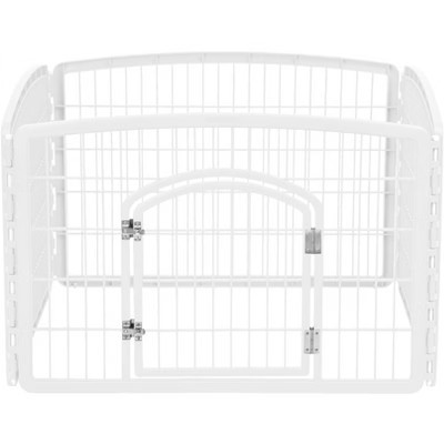 IRIS Dog Playpen, 4-Panel 24" Pet Playpen with Door, Puppy Playpen, Indoor/Outdoor Dog Pen, 35 x 35 x 24, Foldable | Target