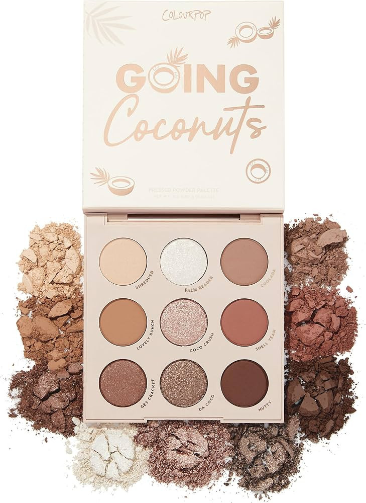 Colourpop Going Coconuts Eyeshadow Palette - Cool-Toned Neutral Eyeshadow Palette with Ultra-Velv... | Amazon (US)