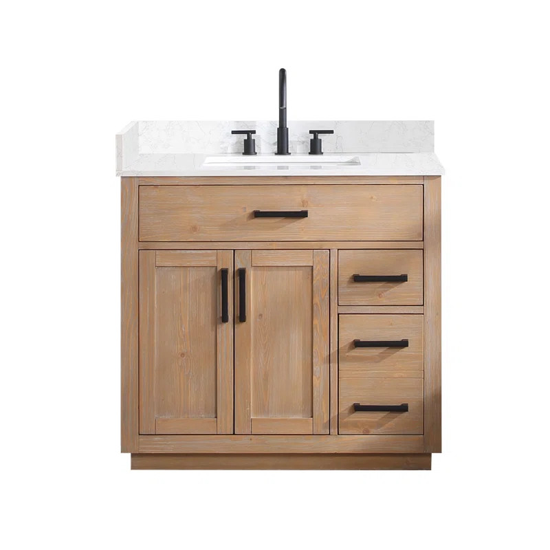 Ravenna 60'' Double Bathroom Vanity with Engineered Stone Top | Wayfair North America