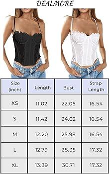 Dealmore Womens Summer Lace Bustier Mesh Sexy Vintage Spaghetti Strap Open Back Boned Corset Goin... | Amazon (US)