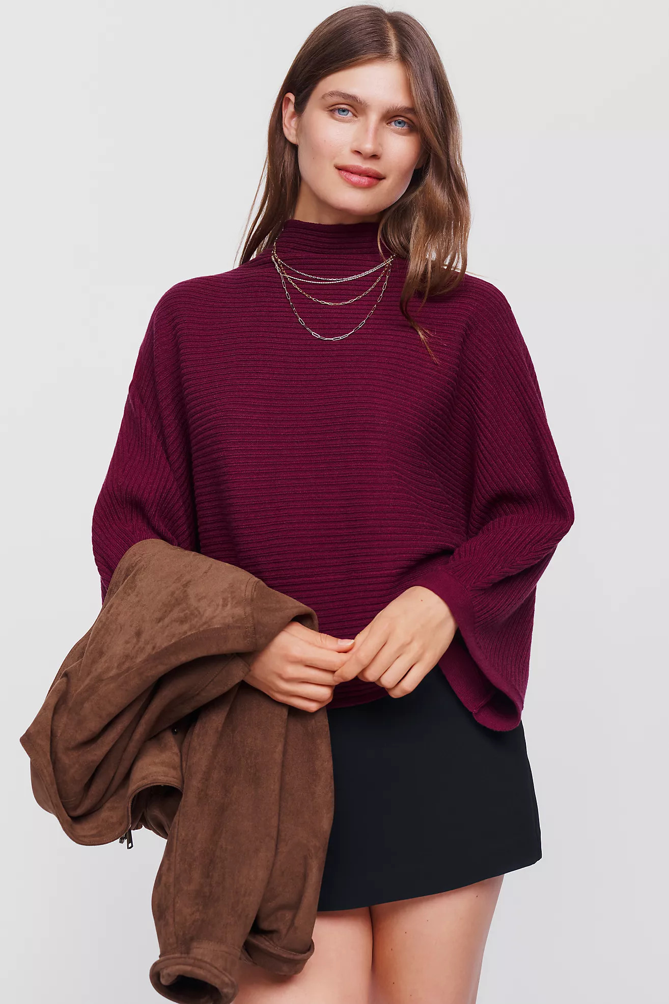 Mock-Neck Wide-Sleeve Sweater | Anthropologie (US)