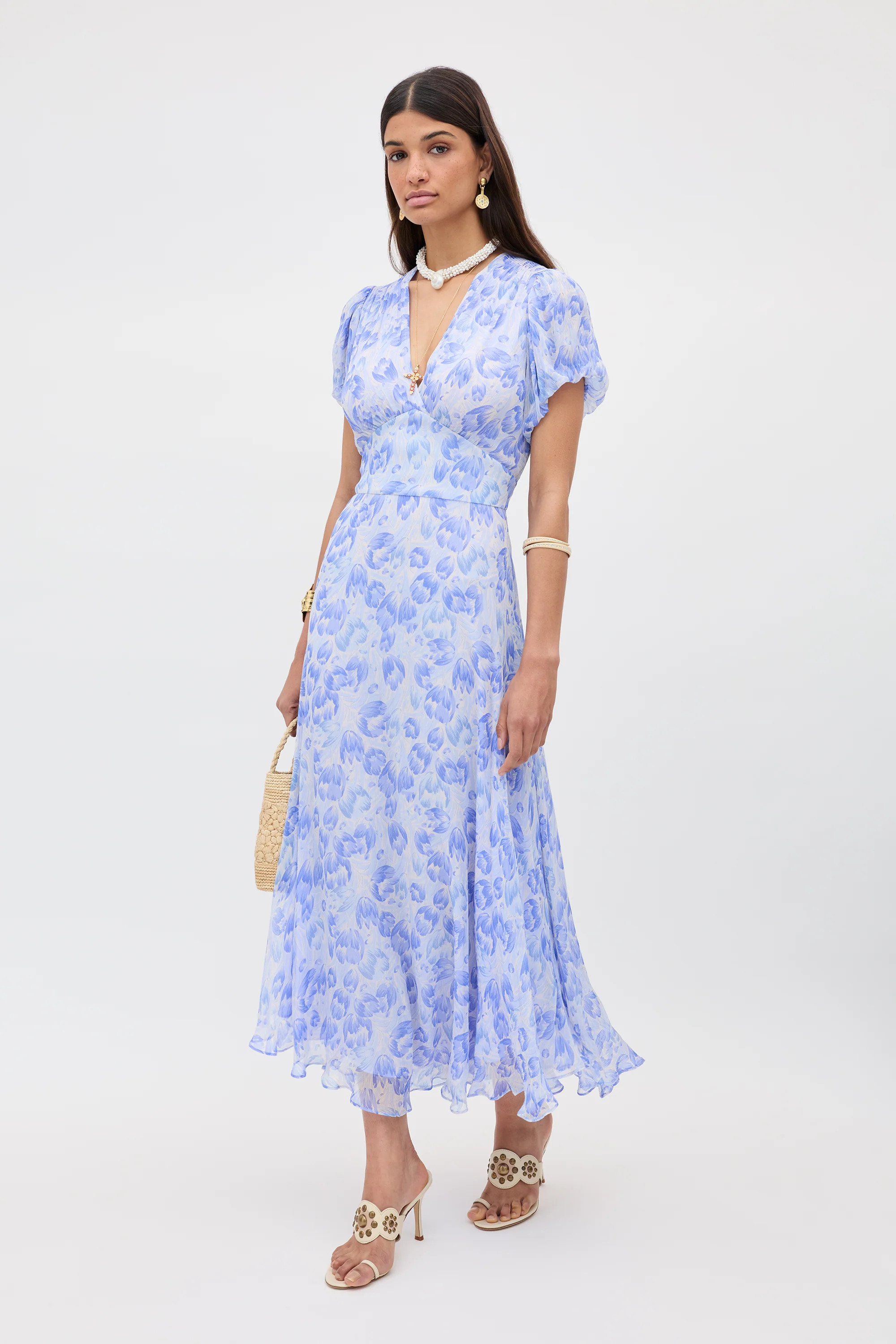 Corrine - Tulip Fields Cornflower Blue | Rixo