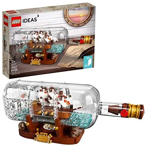 LEGO Ideas Ship in a Bottle 92177 Expert Building Kit, Snap Together Model Ship, Collectible Disp... | Walmart (US)