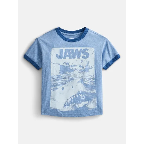 Hero image 0 of Jaws Boys Graphic Button Shirt with Short Sleeves, Sizes 4-18, 0 of 7 | Walmart (US)