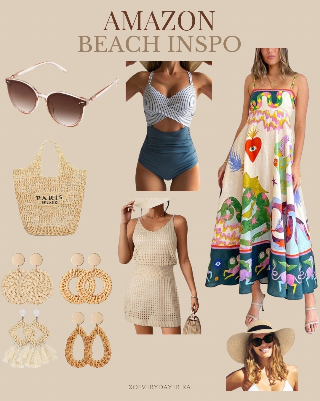 Amazon Beach Inspo 

Summer dress, one piece swimsuit, sunglasses, beach accessories, tote bag

#summeroutfits #resortwear #beachoutfit

#LTKTravel #LTKSwim #LTKOver40