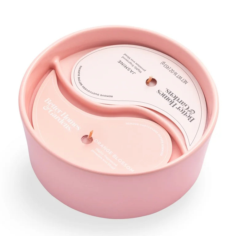 Better Homes & Gardens Orange Blossom and Jasmine Scented 16 oz 2 wick Ceramic Candle - Walmart.c... | Walmart (US)