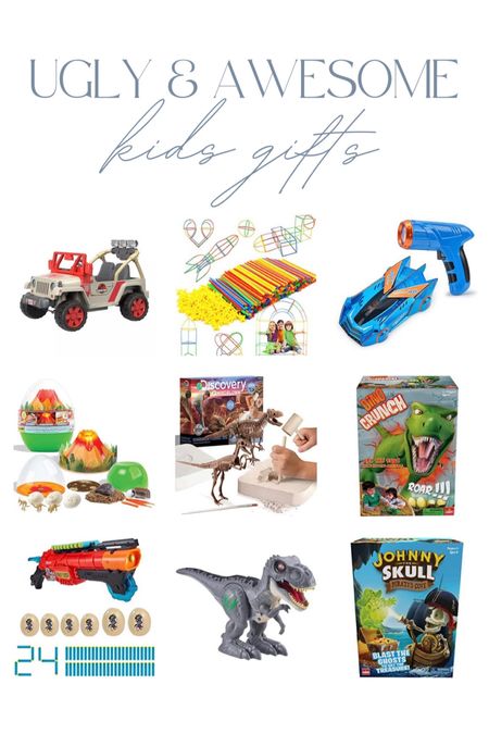 My 4 year old little boys gifts. He’s Dino obsessed! He loves the show T Rex Ranch so a lot of these are along those lines. He constantly plays park ranger and digs for fossils #LTKCyberweek

#LTKGiftGuide #LTKkids