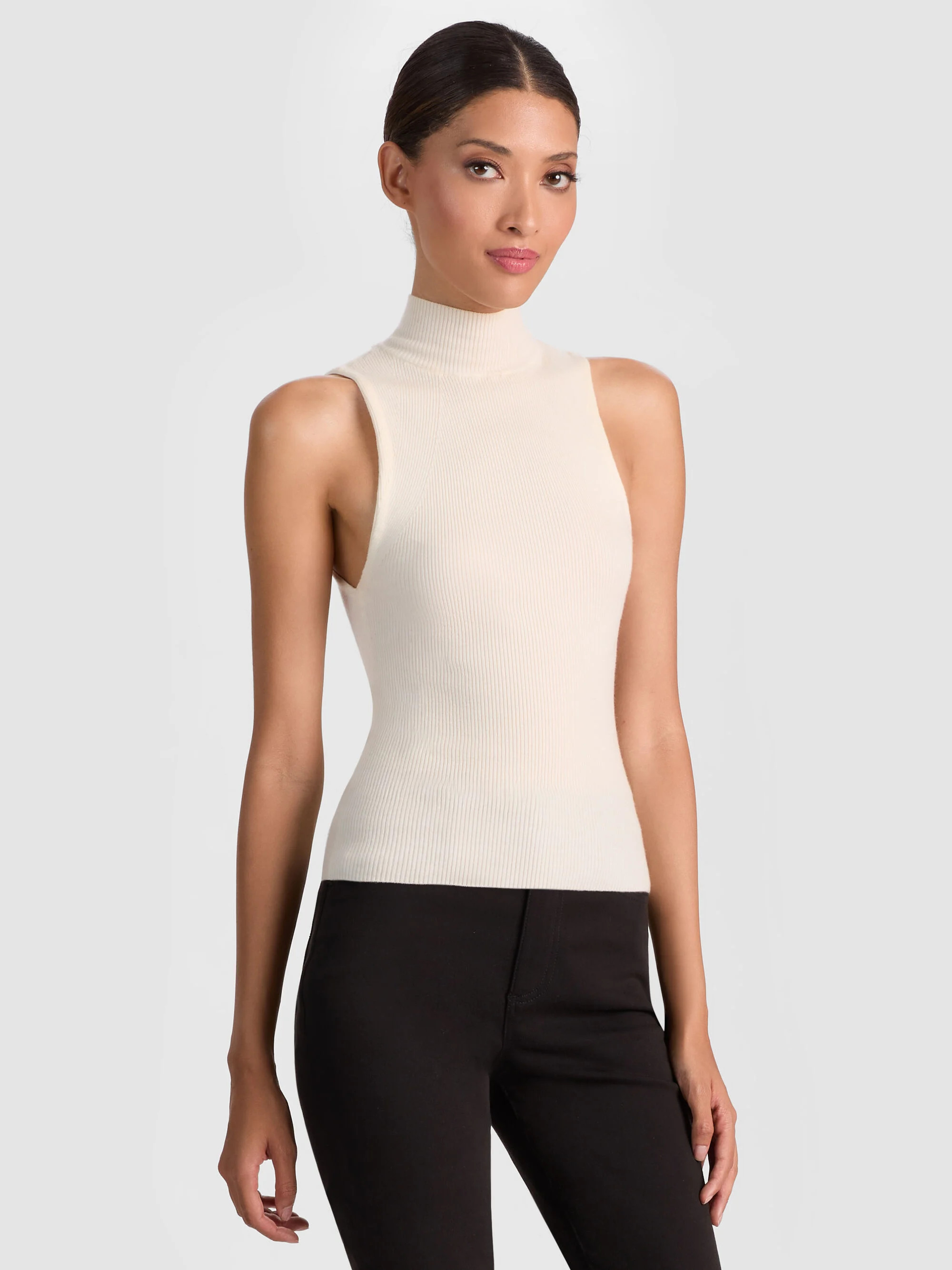 DARCEY RIBBED TANK | Alice + Olivia
