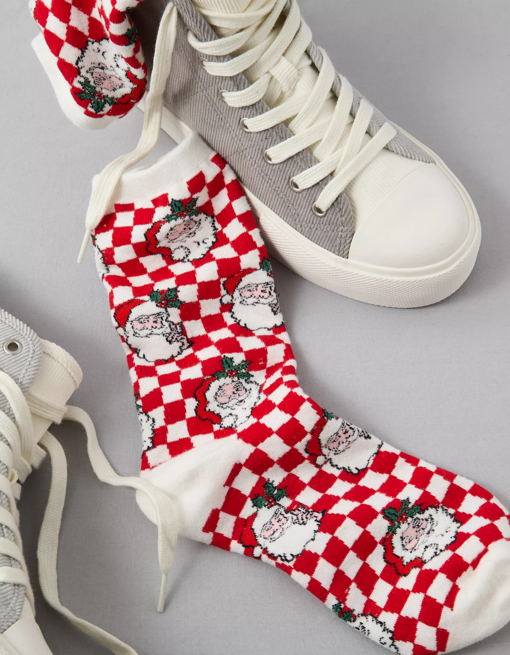 AE Holiday Checkerboard Crew Sock | American Eagle Outfitters (US & CA)