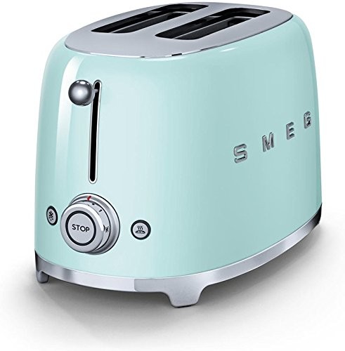 Smeg TSF01PGUS 50's Retro Style Aesthetic 2 Slice Toaster, Pastel Green | Amazon (US)