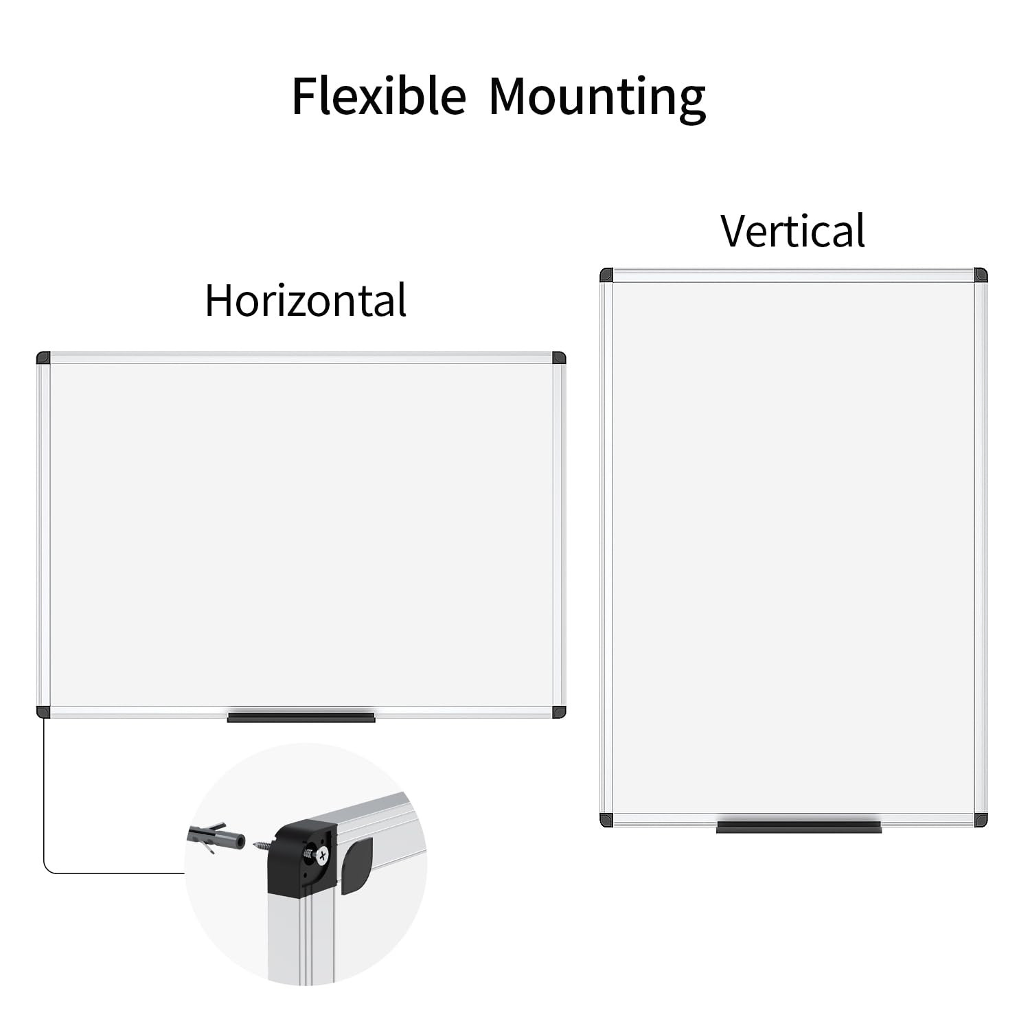 VIZ-PRO Magnetic Dry Erase Board, 36 X 24 Inches, Silver Aluminium Frame | Amazon (US)