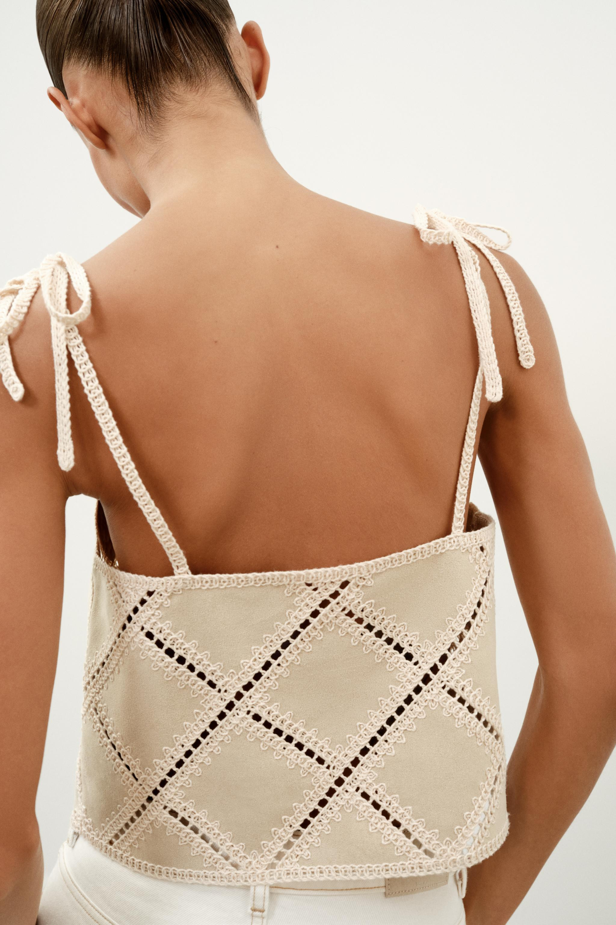 PATCHWORK STRAPPY TOP | Zara US