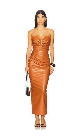 Evoke Maxi Dress in Brown | Revolve Clothing (Global)
