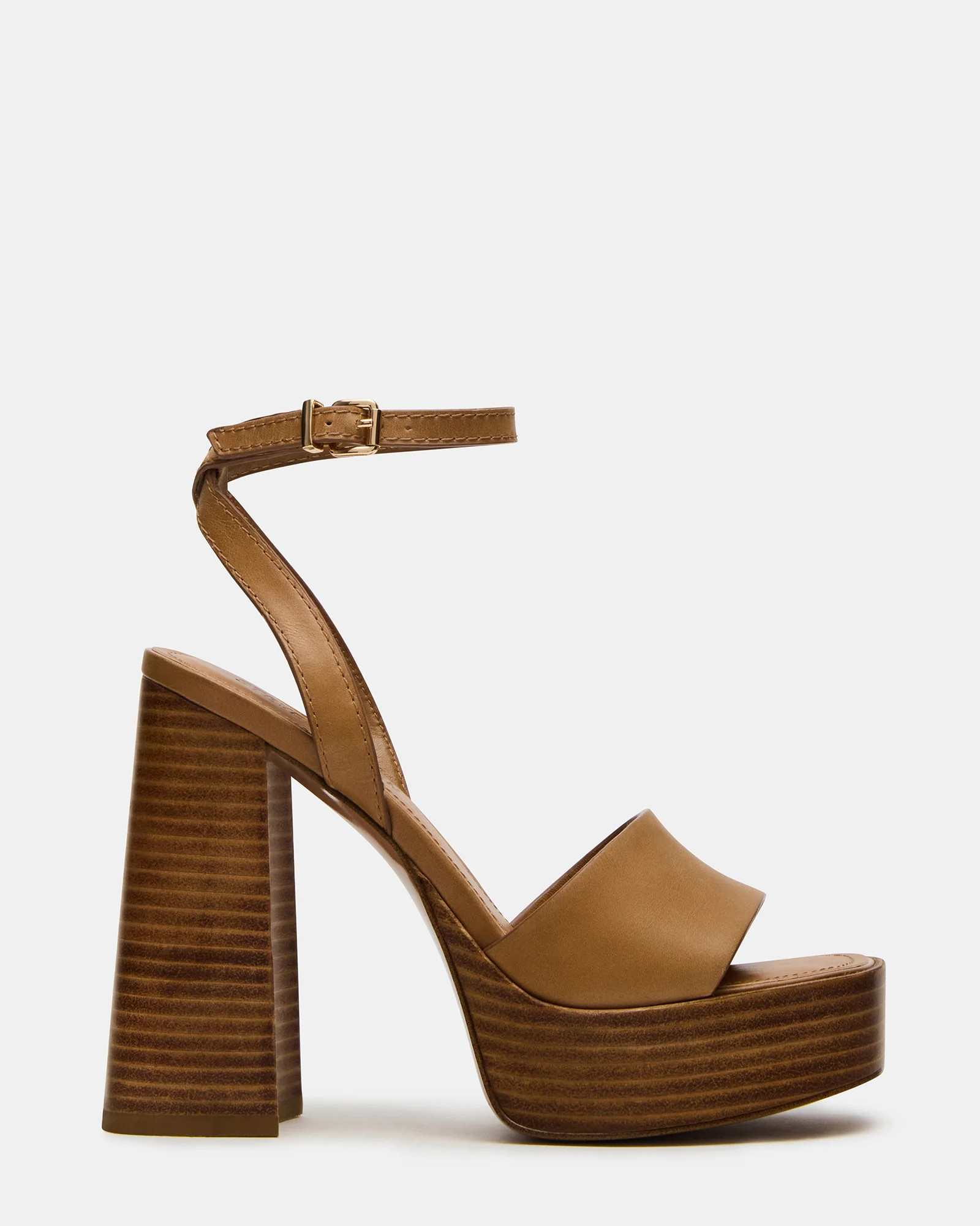 FLORIA Banana Leather Women's Platform Square-Toe Block Heel | Steve Madden (US)