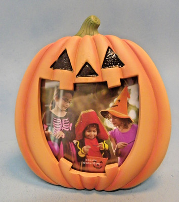 Isaac Jacobs 4"x4" Halloween Jack O Lantern Pumpkin Photo Frame New | eBay US