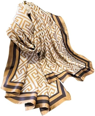 NUWEERIR Womens 100% Large Mulberry Silk Scarf Long Satin Scarf Fashion Lightweight Wraps | Amazon (US)