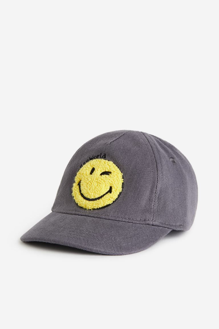 Cotton Cap - Gray/SmileyWorld® - Kids | H&M US | H&M (US + CA)
