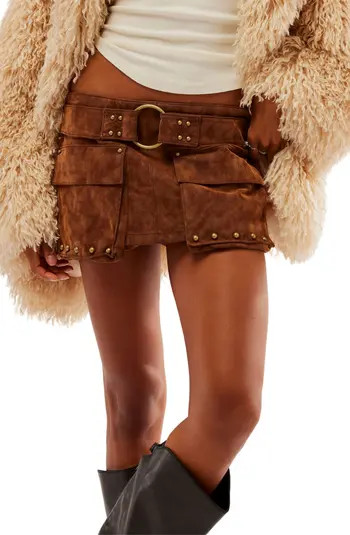 Free People Low Rise Faux Suede Micro Miniskort | Nordstrom | Nordstrom