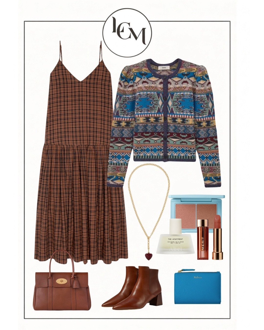 This is supreme outfit inspo for taking your warm weather dresses into fall/ winter. The fragrance shown here is The Apartment by Abel. I love it + they are not on LTK. Another new fragrance  I love is linked below. I have long coveted the puffed heart necklace I linked here. Nude makeup with a pinky tinge is perfect for every day, travel + special occasions. A unique cardigan goes with all the pieces you already have in your closet!

#LTKootd #LTKBeauty #LTKWorkwear