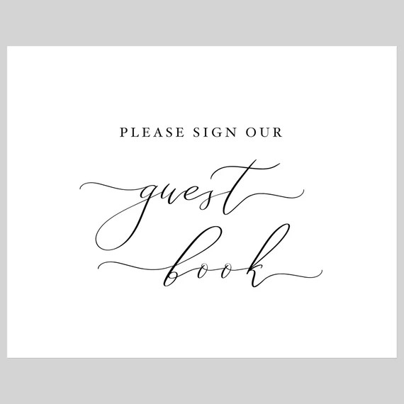 Guest Book Sign for Weddings  Please Sign Our Guestbook  - Etsy | Etsy (US)