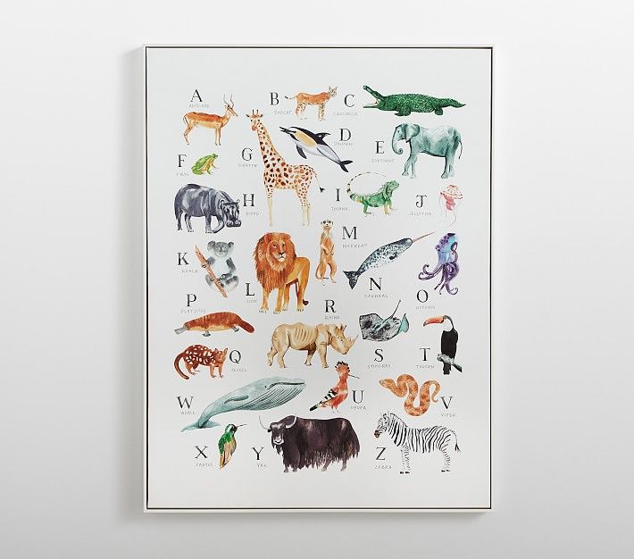 Animal Alphabet Wall Art | Pottery Barn Kids