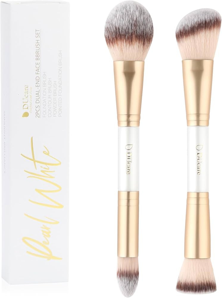 DUcare Makeup Brushes Duo End Foundation Contour Powder and Buffer Brush Bronzer Double Makeup Br... | Amazon (US)